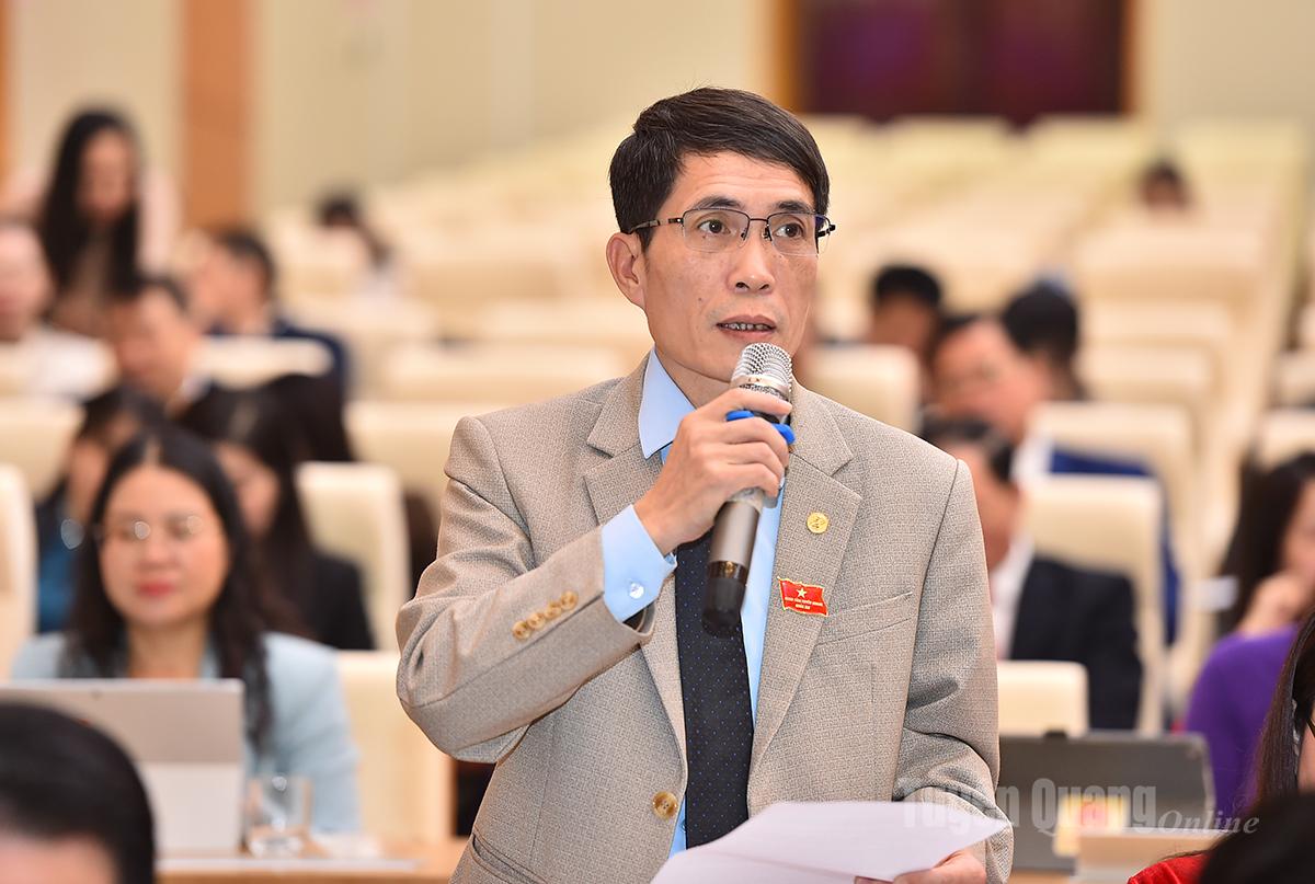 Đại biểu Ngô Xuân Nam phát biểu ý kiến tại kỳ họp.