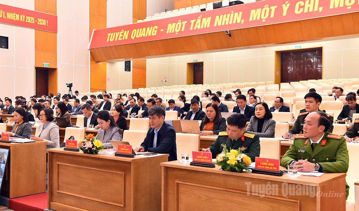 Lãnh đạo các Đảng ủy trực thuộc Tỉnh ủy và đại biểu dự hội nghị.