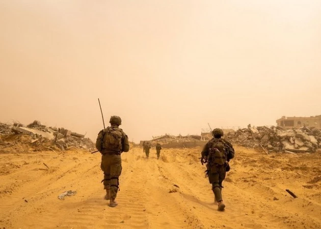 Israeli troops are deployed in the Gaza Strip. (Photo: Xinhua)