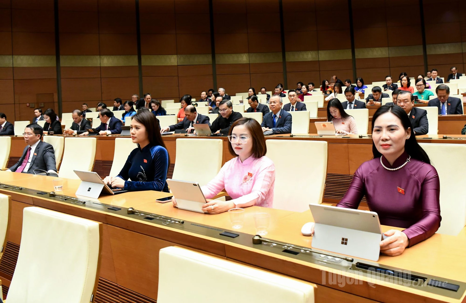 Các vị ĐBQH tỉnh tại phiên bế mạc.