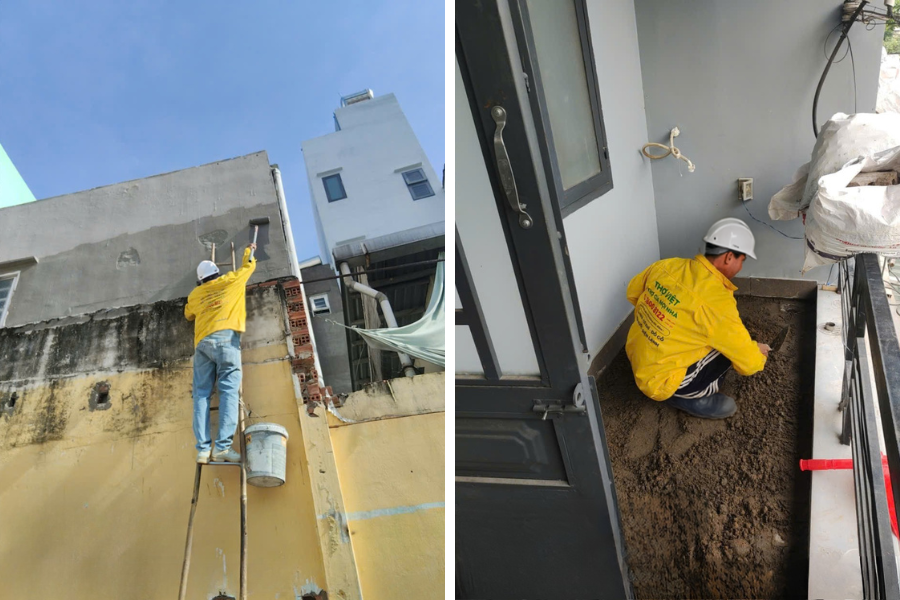 Các đơn vị sửa nhà uy tín có ưu điểm về tối ưu chi phí và đội thợ chuyên nghiệp, tận tâm. Ảnh:Thợ Việt.