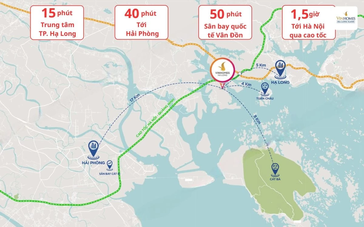 Vị trí chiến lược của dự án Vin Hạ Long Xanh