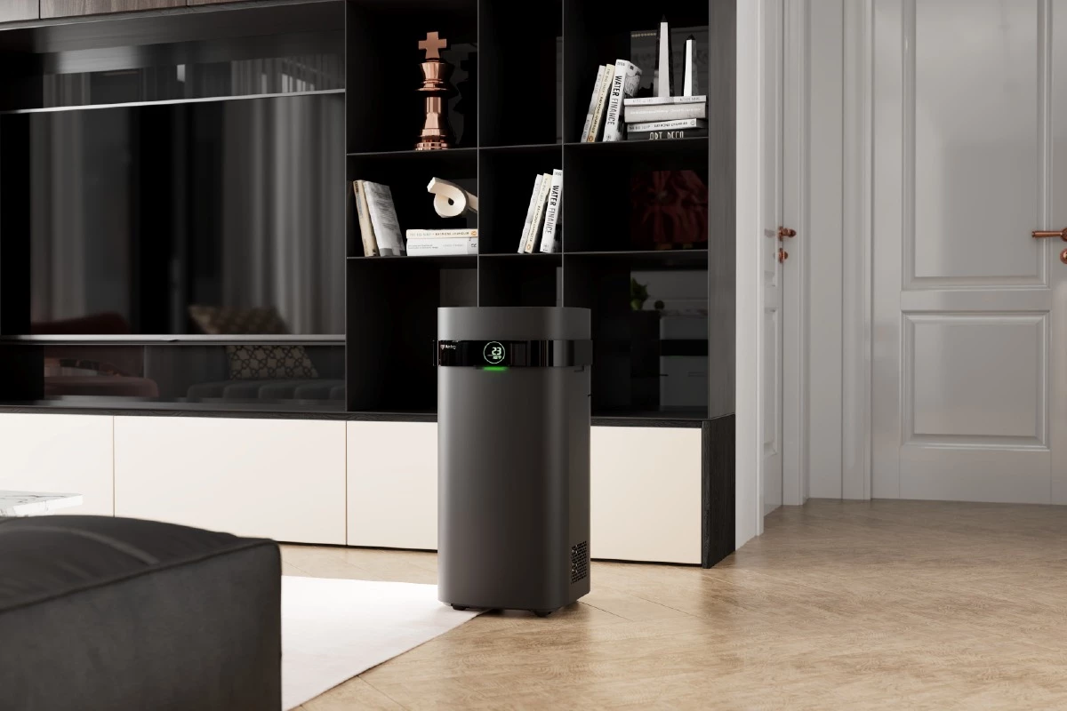  Máy lọc không khí Airdog đặt trong không gian phòng khách gia đình