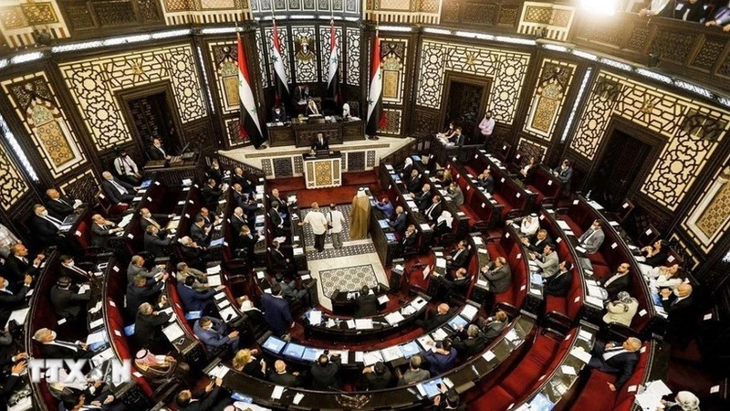 A plenary session of the Syrian Parliament in the capital city of Damascus. (Photo: SANA/VNA)