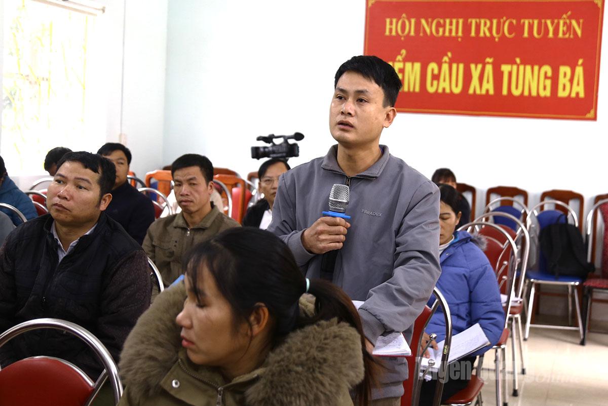 Cử tri Đán Văn Thành, thôn Nà Khày kiến nghị tỉnh quan tâm xây dựng kè chống sạt lở 2 bên bờ sông Ma.