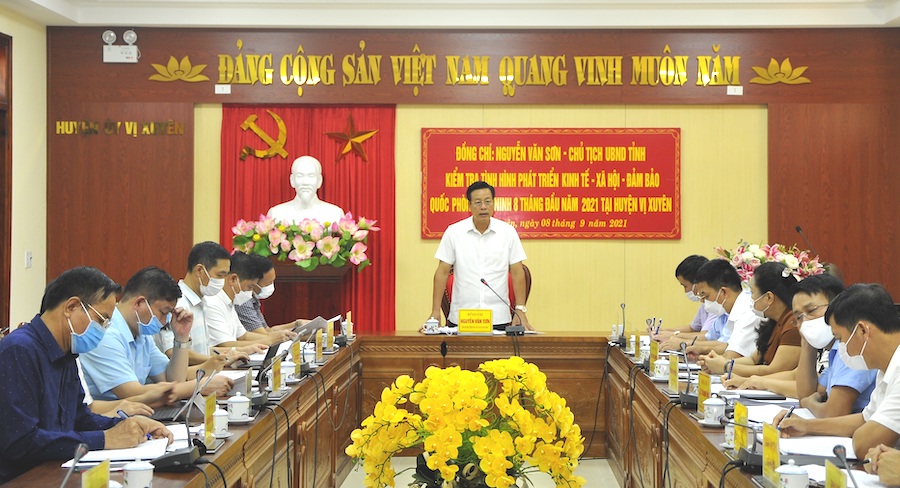 Toàn cảnh buổi làm việc. 