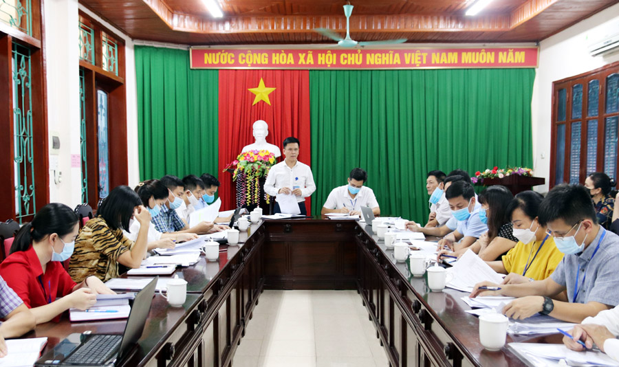 Buổi làm việc giữa Đoàn kiểm tra cải cách hành chính của tỉnh với Sở Khoa học và Công nghệ.
