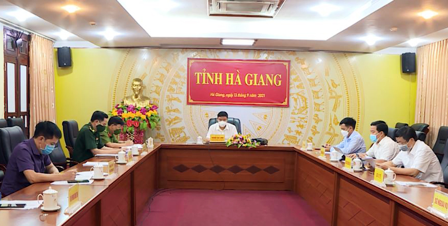 Các đại biểu dự hội nghị tại điểm cầu tỉnh Hà Giang