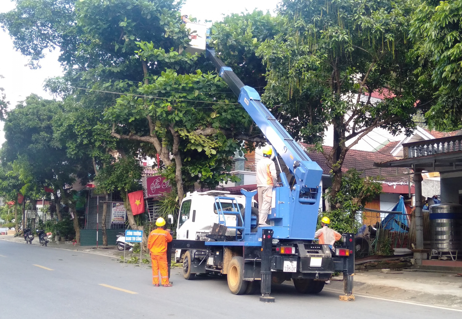 Cắt tỉa cây xanh đảm bảo mỹ quan đô thị.