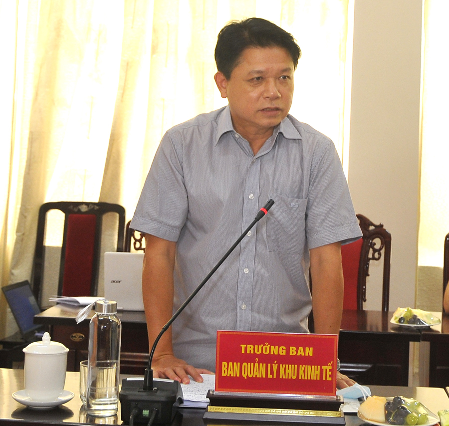 Lãnh đạo Ban quản lý Khu Kinh tế tỉnh đề nghị Sở KH&ĐT quan tâm hướng dẫn quy trình đối với các dự án đầu tư mới.
