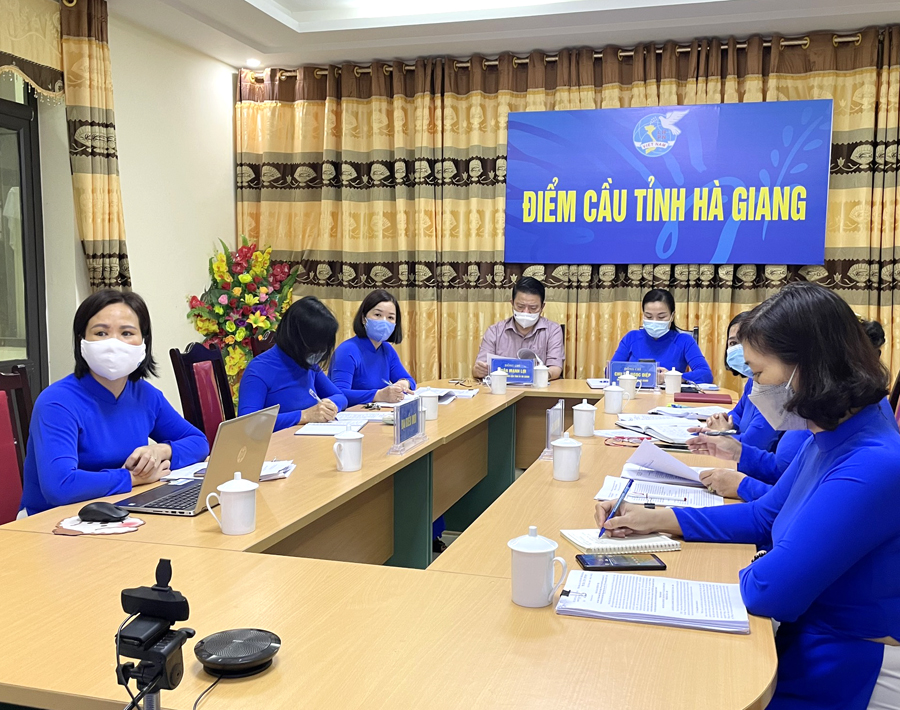 Các đại biểu dự tại điểm cầu tỉnh Hà Giang.