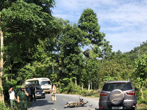 Hiện trường vụ tai nạn. ảnh:(CTV)
