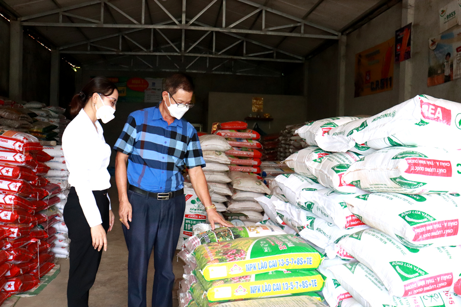 Từ nguồn vốn của Agribank Bắc Quang, cửa hàng vật tư nông, lâm nghiệp của ông Trần Trọng Tiệp, tổ 1, thị trấn Việt Quang ngày càng phát triển.