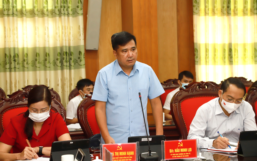 Bí thư Thành ủy Hà Giang Hầu Minh Lợi cho rằng cần đánh giá sâu, rút kinh nghiệm trong triển khai một số nhiệm vụ trọng tâm của tỉnh thời gian qua
