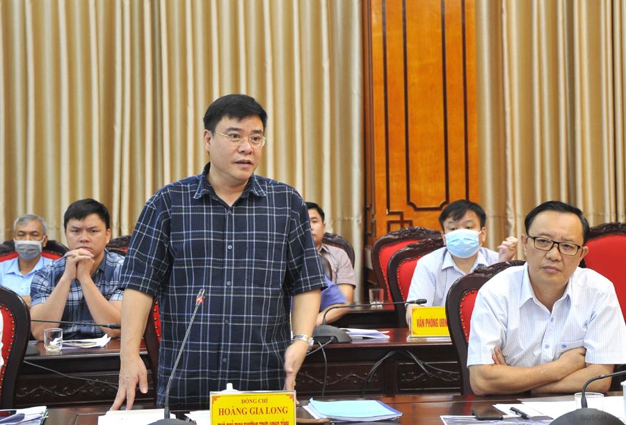 Phó Chủ tịch Thường trực UBND tỉnh Hoàng Gia Long đề nghị cần có sự thống nhất về cao trình nước dâng để tránh xung đột giữa các nhà đầu tư dự án thủy điện trên sông Lô.