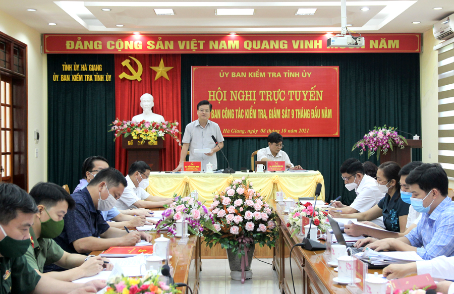 Hội nghị giao ban công tác KTGS 9 tháng đầu năm của UBKT Tỉnh ủy.