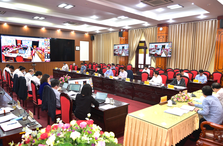 Toàn cảnh hội thảo điểm cầu tỉnh Hà Giang.