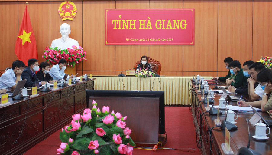 Các đại biểu dự hội nghị tại điểm cầu tỉnh