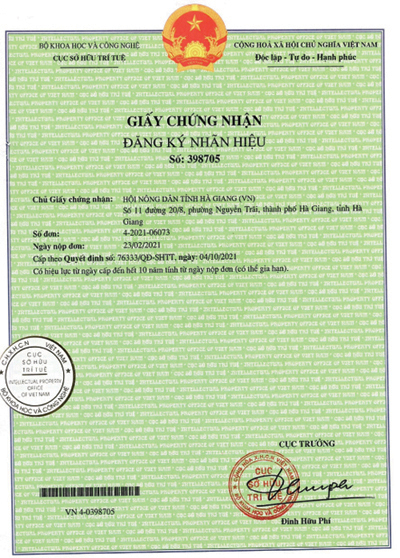 Giấy chứng nhận.
