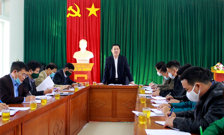 Trưởng Ban Dân vận Tỉnh ủy Trần Mạnh Lợi kết luận buổi làm việc