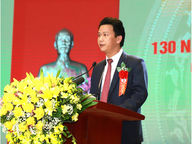 Bí thư Tỉnh ủy Đặng Quốc Khánh phát biểu 