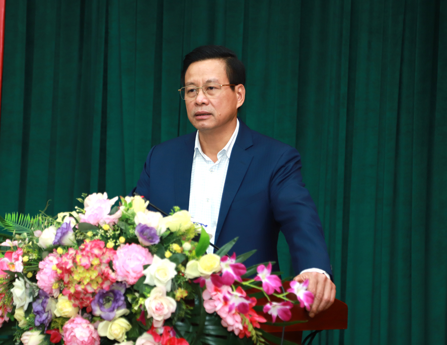 Chủ tịch UBND tỉnh Nguyễn Văn Sơn phát biểu chỉ đạo tại hội nghị 