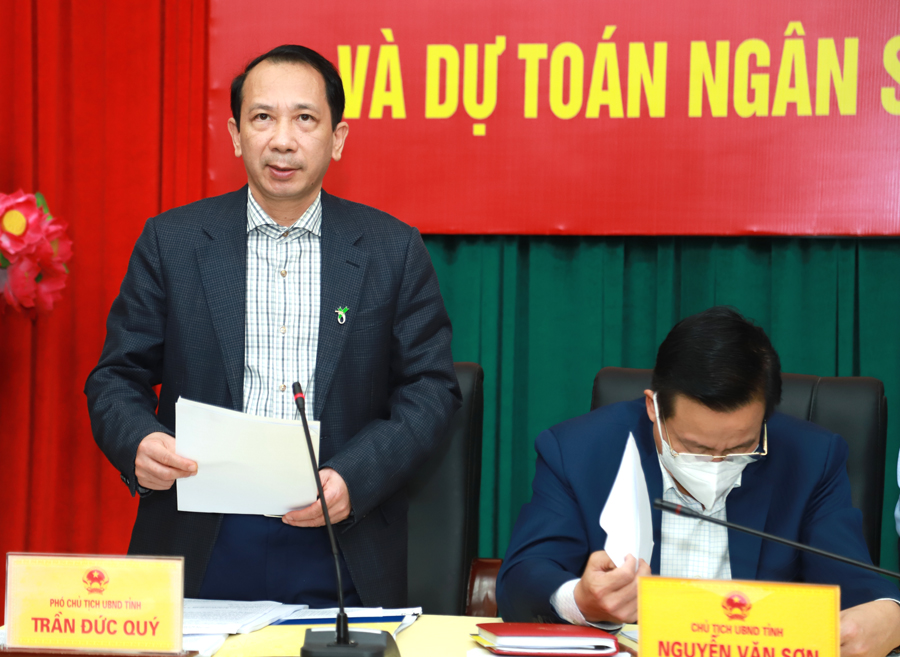 Phó Chủ tịch UBND tỉnh Trần Đức Quý điều hành phần thảo luận