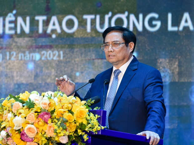 Thủ tướng bày tỏ ấn tượng với những kết quả rất có ý nghĩa  của hoạt động đổi mới sáng tạo trong năm 2021 có rất nhiều khó khăn, khẳng định sự cố gắng, vươn lên của các chủ thể đổi mới sáng tạo, khởi nghiệp sáng tạo.