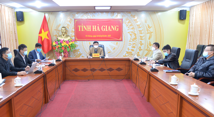 Lãnh đạo Sở Công thương chủ trì hội nghị tại điểm cầu Hà Giang