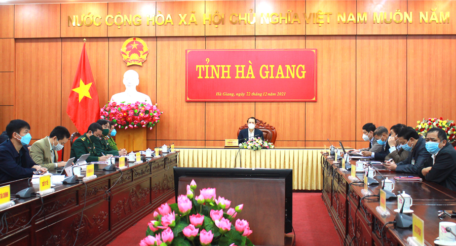 Các đại biểu dự hội nghị tại điểm cầu tỉnh