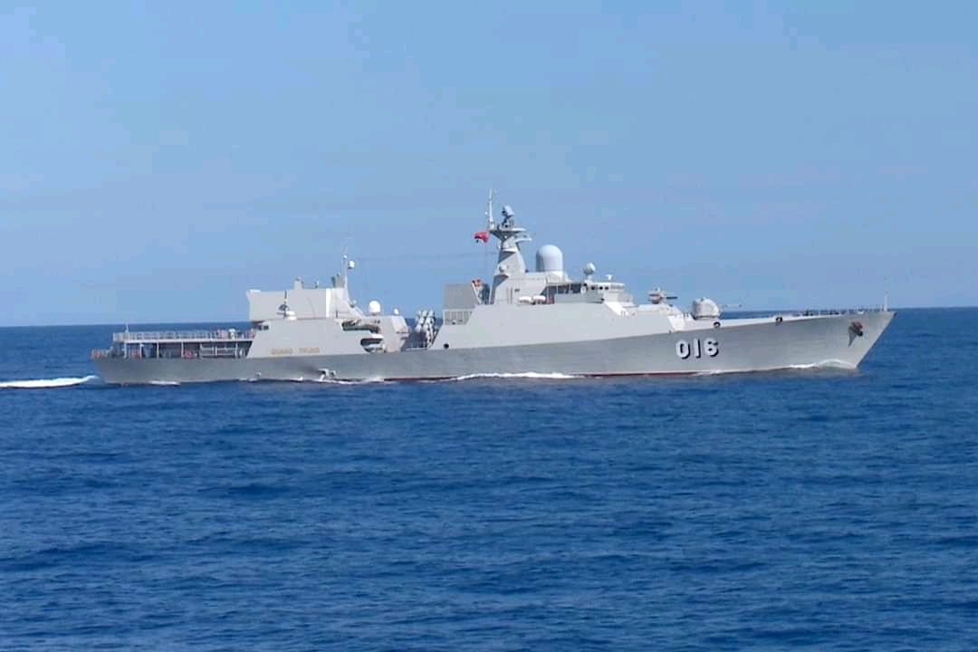 Tàu 016 huấn luyện đường dài. Ảnh: CTV (Lữ đoàn 162)
