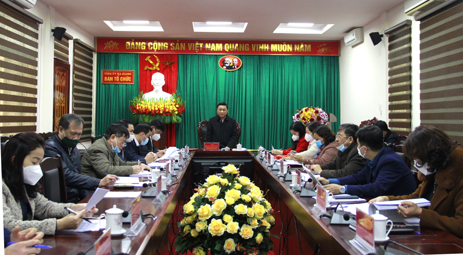 Trưởng Ban Tổ chức Tỉnh ủy Nguyễn Minh Tiến kết luận hội nghị