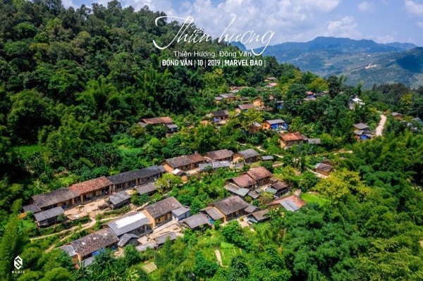 Bình yên làng cổ Thiên Hương.                                                          Ảnh: ST